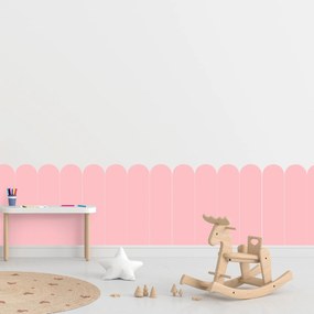 60x100cm Oblúk - Cukríkovo ružová farba - textilná nálepka na stenu Farba: Bledá, Veľkosť: 60 cm