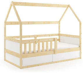Domčeková posteľ SMART Domček natural 160x80 cm - prírodná borovica