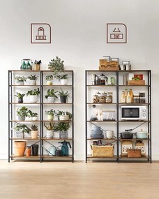 Policový regál so 6 policami VASAGLE LLS114B01