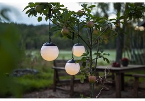 Súprava 3 závesných vonkajších solárnych svetiel Star Trading Globus, ø 10 cm