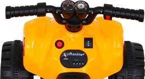 Ramiz Najrýchlejšia batériová štvorkolka pre deti Žltá + 25W motor