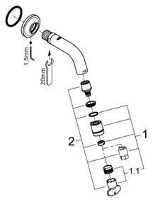 GROHE 20205000 - Nástenný ventil UNIVERSAL 106 mm lesklý chróm