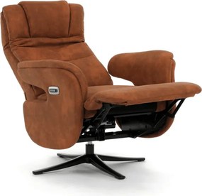 Polohovacie kreslo hnedé, elektrické TV-C5590 BR3