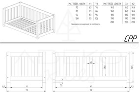 Detská posteľ z borovicového dreva v prírodnej farbe 80x160 cm CPP – Adeko