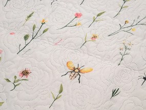 Prehoz na posteľ INSECTA, krémový Rozmer: 200 x 240 cm