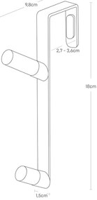 Čierny kovový vešiak na dvere 1,5 cm Tower – YAMAZAKI