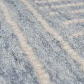 Svetlomodrý ručne tkaný vlnený koberec 160x230 cm Memphis Wool – Flair Rugs