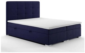 Kontinentálna posteľ 160 cm Loty (tmavomodrá) (s úložným priestorom). Vlastná spoľahlivá doprava až k Vám domov. 1020306