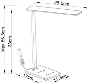 Globo 58400S - LED Stmievateľná stolná lampa BULLA LED/5W/230V