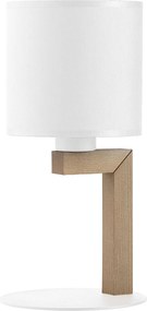 TK-LIGHTING Moderná stolová lampa TROY WHITE, 1xE27, 60W, biela