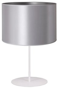 Duolla - Stolná lampa CANNES 1xE14/15W/230V pr. 20 cm strieborná/biela DU603010