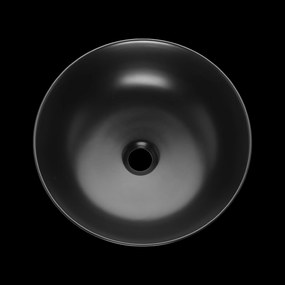 Invena Dokos, umývadlo na dosku 395x395x135 mm, čierna matná, INV-CE-19-005-C