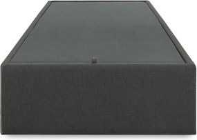 Čierna čalúnená jednolôžková posteľ s úložným priestorom 90x190 cm Matters – Kave Home