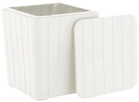 Tempo Kondela Záhradný úložný box/príručný stolík, biela, IBLIS