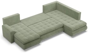 Sedacia súprava FORESTA Poso v tvare U, pravá svetlozelená