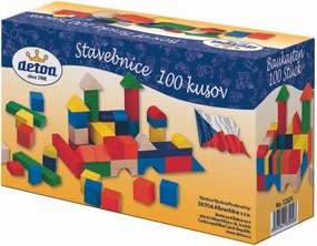 Detoa Kocky stavebnica drevo 100 ks v krabici 20 x 12 x 8 cm