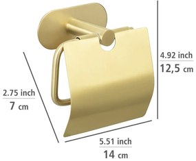 Samodržiaci držiak na toaletný papier z nerezovej ocele Orea Gold – Wenko