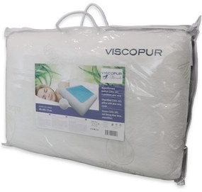 VISCOPUR Anatomický vankúš VISCOPUR COOL GEL  s gélovou vrstvou neprofilovaný 40x60cm