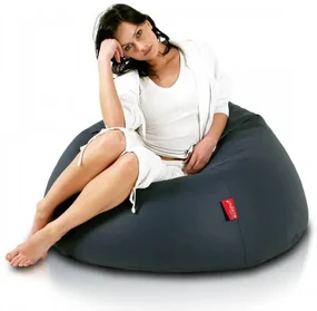 INTERMEDIC SK - Sedací vak Relax 110x70 cm | kreslo na oddych z ekokože alebo polyesteru, 300 l Farba: NC08 - Modrá tmavá (Polyester)