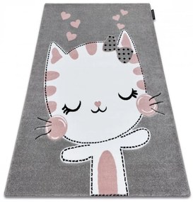 Detský kusový koberec Kitty sivý 140x190cm