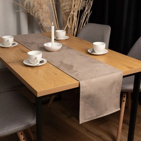 Biante Behúň na stôl/imitácia brúsenej kože Alcantara ALC-006 Béžový 45x140 cm