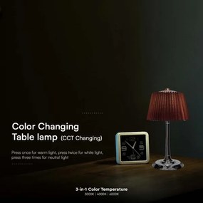 LED Stmievateľná dobíjacia stolná lampa LED/1,5W/5V 3000-6000K 1800 mAh hnedá