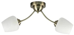 Candellux Prisadený luster ZINA 2xE27/40W/230V mosadz/biela CA0974