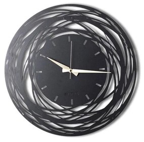 Nástenné hodiny 70 cm 1xAA čierna/zlatá