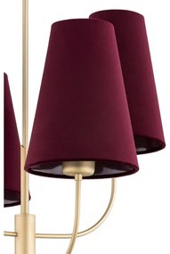 Argon 1827 - Luster na tyči SAFIANO 4xE27/15W/230V vínová