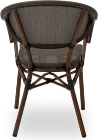 VENUS záhradná stolička s podrúčkami brown