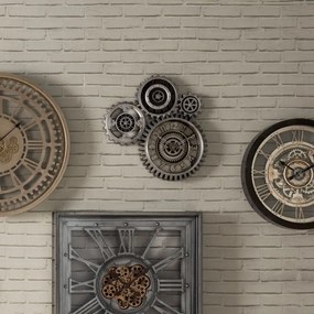 Nástenné hodiny Gears, sivá