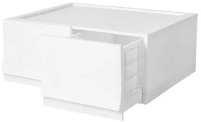 Modulárny úložný box Wave twin Snow bez koliesok  54,6 x 43,4 x 22 cm, široký - 2 zásuvky