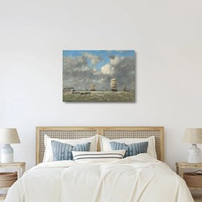 Sklenený obraz - Eugène Boudin, Le Havre, reprodukcia (70x50 cm)