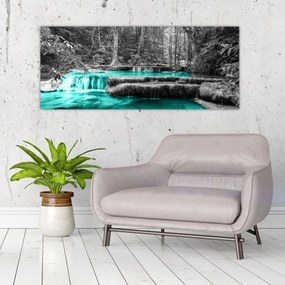 Obraz - Zimná rieka (120x50 cm)