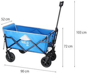 Kempingový vozík NILS Camp NC1606 modro-sivý