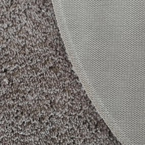 Okrúhly shaggy koberec Camel – hnedý s nádychom sivej Rozmer: 60 cm