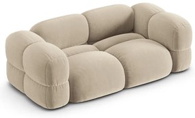 Béžová zamatová pohovka 210 cm Loretto – Cosmopolitan Design