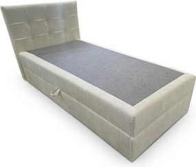Čalúnená posteľ boxspring DIRELIS VIBE 90x200 cm krémová Matrac: Bonell pružinová matrac