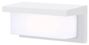 Brilagi-LED Vonkajšie nástenné svietidlo so senzorom BRICKY LED/12W/230V biela IP54