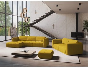 Žltá rohová pohovka (ľavý roh) Hoku – Makamii