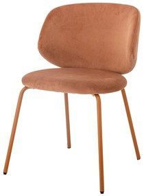 Oranžové zamatové jedálenské stoličky v súprave 2 ks Ponte – Bloomingville