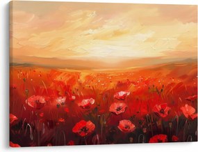 Obraz - Pole vlčích makov (70x50 cm)