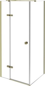 Besco Štvorcový sprchový kút PIXA GOLD SQ 90x90, výška 195 cm - bez vaničky BESCO-Orientácia: Pravá