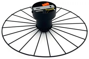 Nástenné svietidlo MONTANA 1xE27/15W/230V pr. 30 cm čierna