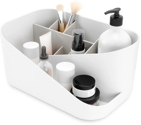 Biely plastový kúpeľňový organizér na kozmetiku Glam – Umbra
