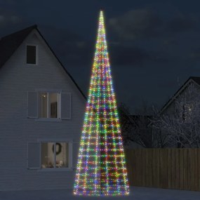 Svetlo na vianočný stromček na stožiar 3000 LED farebné 800 cm 358122