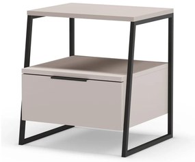 Krémový nočný stolík Velia – Marckeric