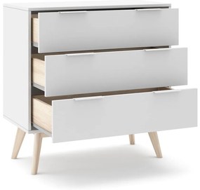 Biela nízka komoda 80x83 cm Campus – Marckeric