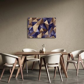 Obraz - 3D drevené trojuholníky (70x50 cm)