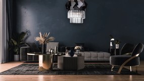 Toolight Toolight, stropné svietidlo 6xE14, APP1309-C, čierna-ružové zlato, OSW-52100